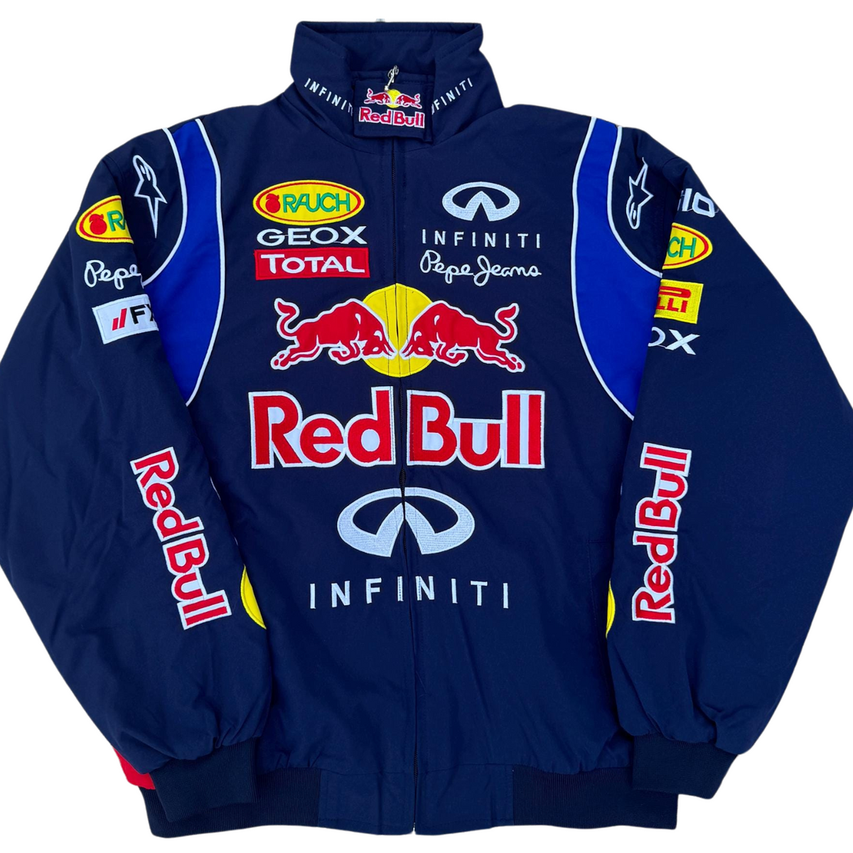 RB Blue Vintage Racing Jacket | Padded Motorsport Style - Sport Idea