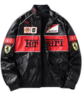 90's Vintage Scuderia Leather Racing Jacket | Premium Ferrari Style - Sport Idea
