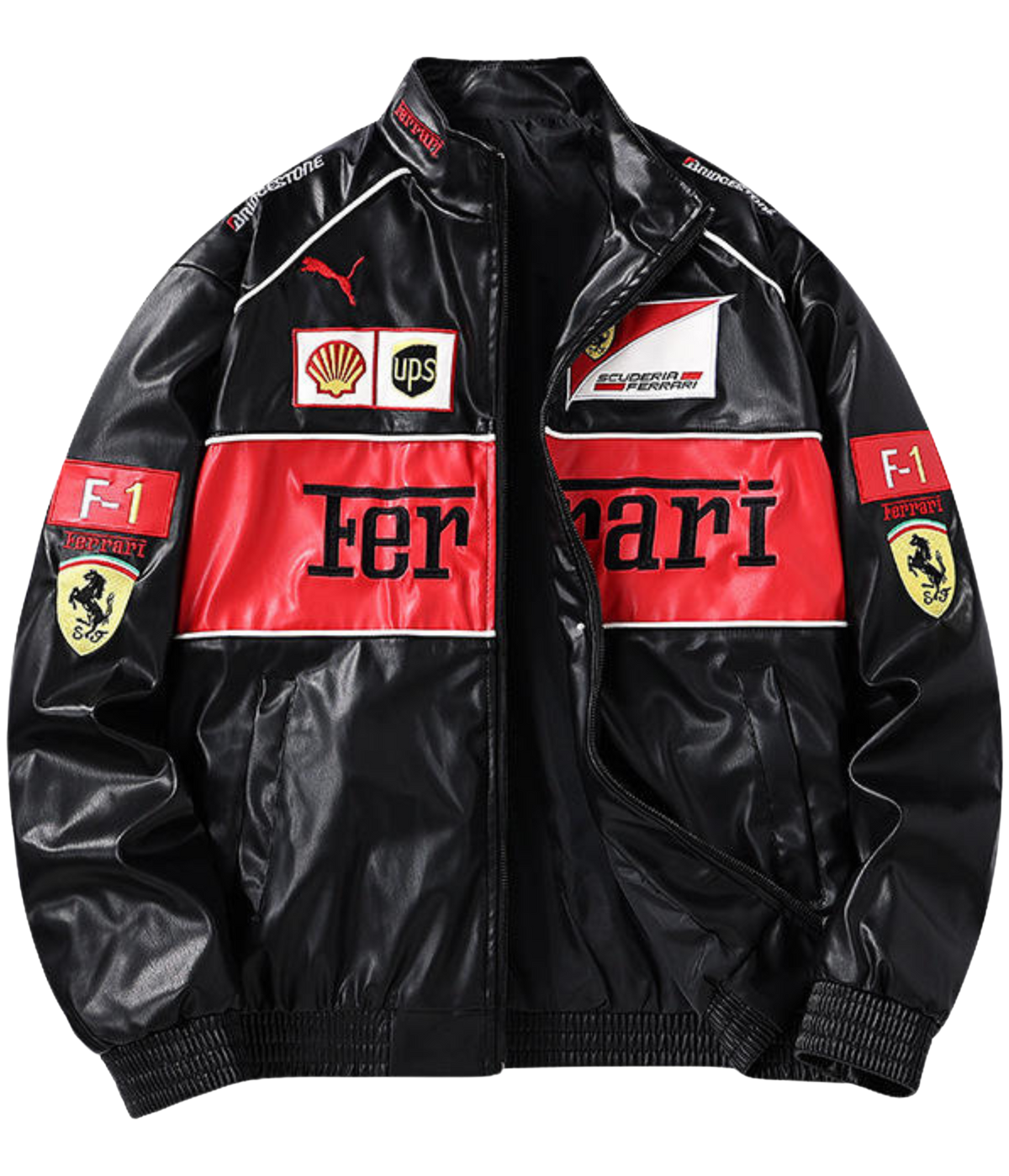 90's Vintage Scuderia Leather Racing Jacket | Premium Ferrari Style - Sport Idea