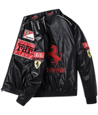 90's Vintage Scuderia Leather Racing Jacket | Premium Ferrari Style - Sport Idea