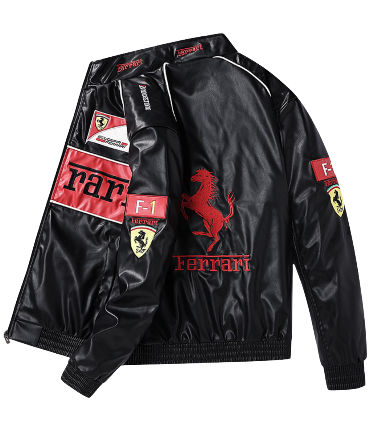 90's Vintage Scuderia Leather Racing Jacket | Premium Ferrari Style - Sport Idea
