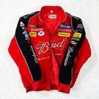 Budweiser Red Vintage Racing Jacket | Classic & Padded Style - Sport Idea
