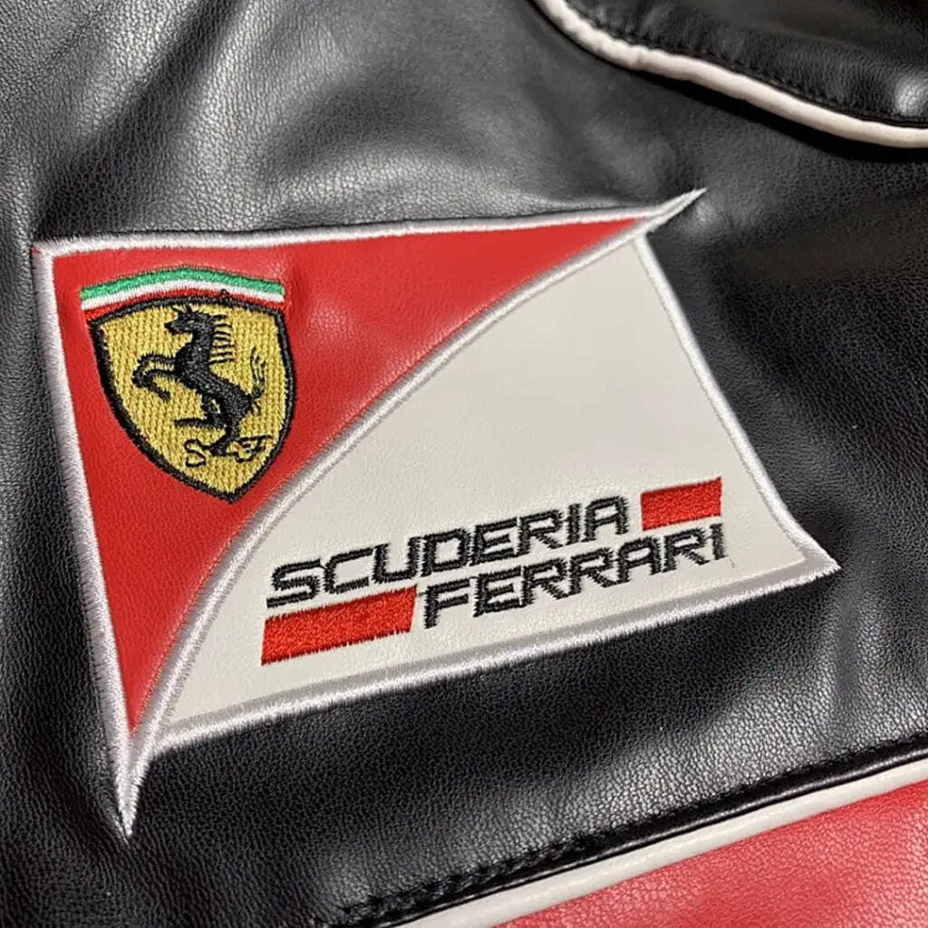 90's Vintage Scuderia Leather Racing Jacket | Premium Ferrari Style - Sport Idea