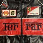 90's Vintage Scuderia Leather Racing Jacket | Premium Ferrari Style - Sport Idea