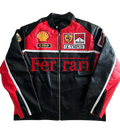 Ferrari Leather Jacket Marlboro Edition | Premium Padded Racing Style - Sport Idea