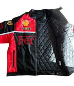 Ferrari Leather Jacket Marlboro Edition | Premium Padded Racing Style - Sport Idea