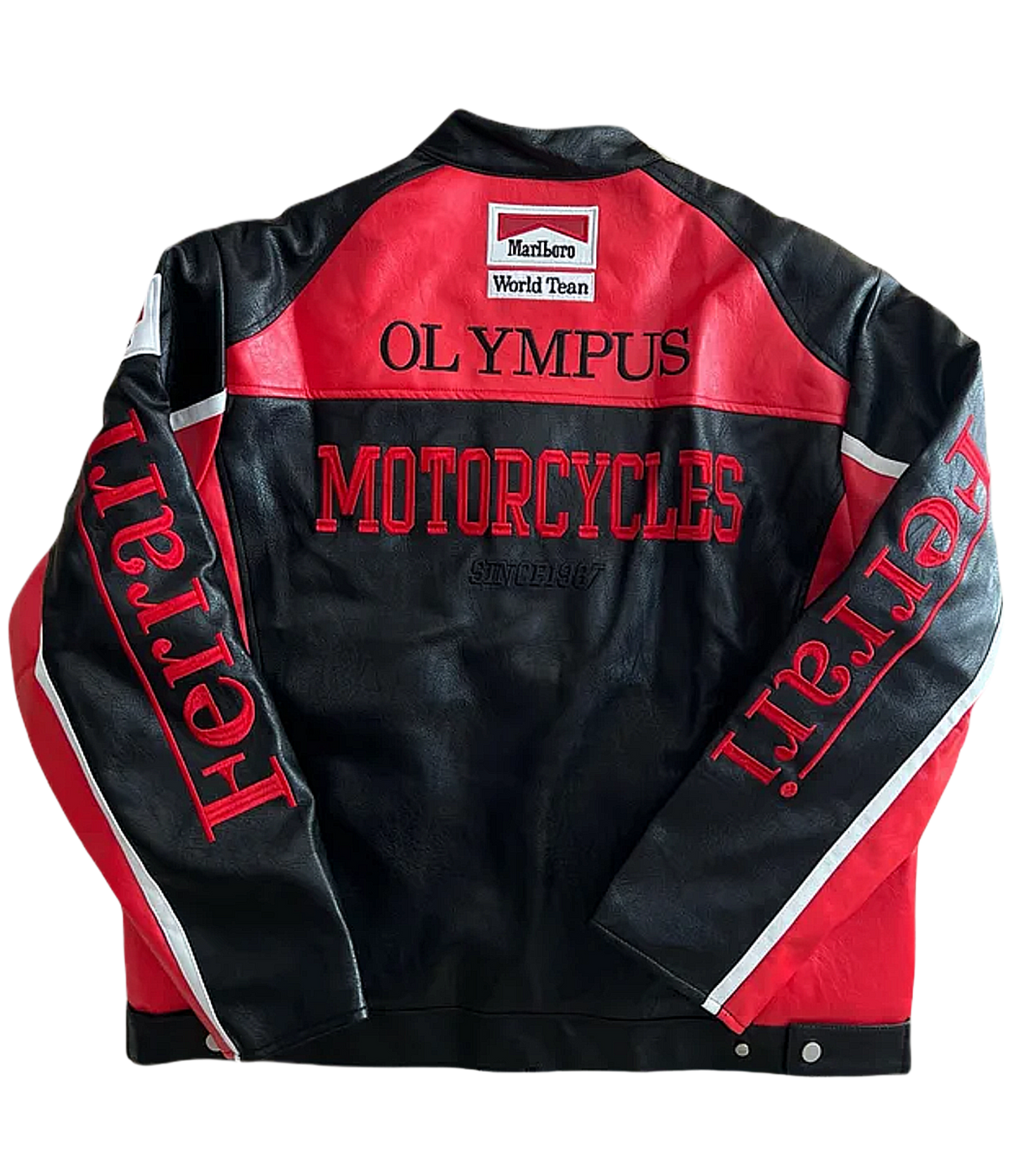 Ferrari Leather Jacket Marlboro Edition | Premium Padded Racing Style - Sport Idea