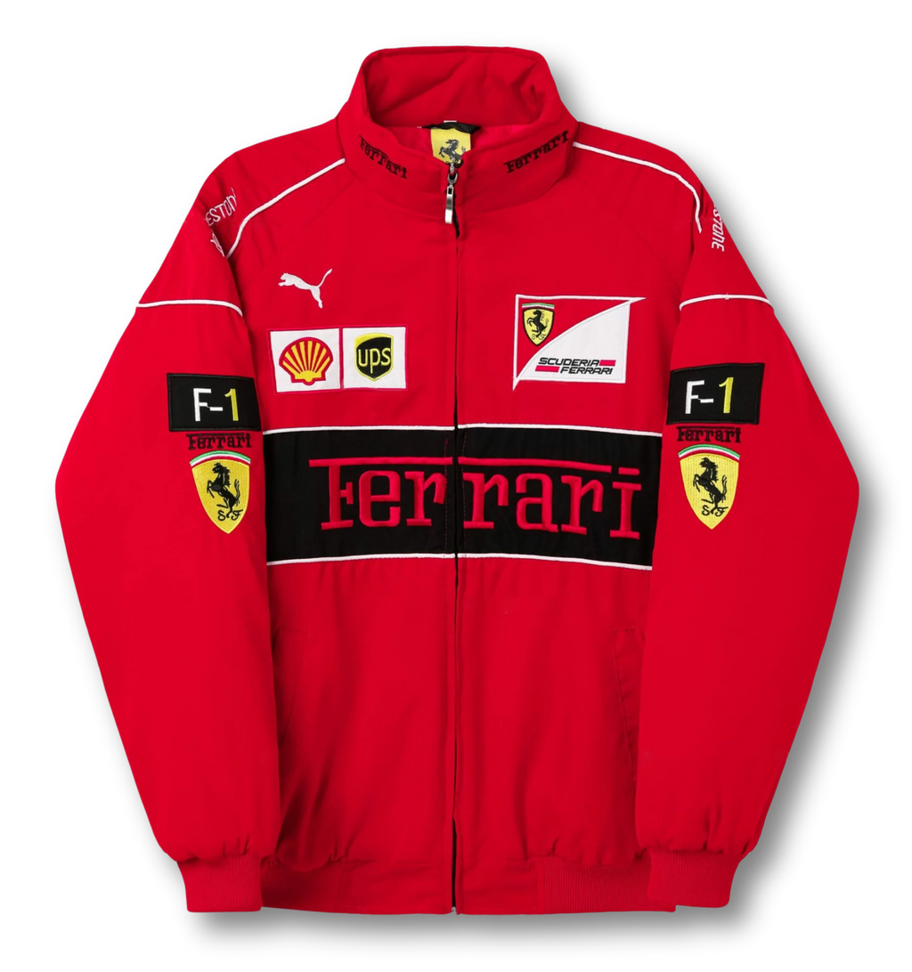 Vintage Ferrari Scuderia Racing Jacket | Classic & Padded Motorsport Style - Sport Idea