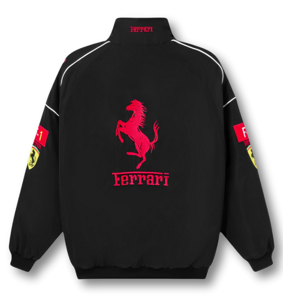 Vintage Scuderia Black Racing Jacket | Classic Ferrari Style - Sport Idea
