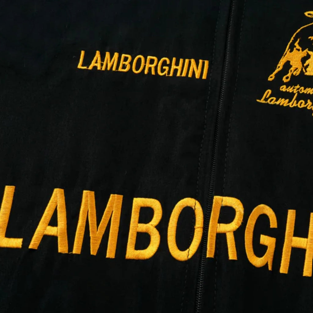 Automobili Vintage Lamborghini Racing Jacket | Classic & Padded Style - Sport Idea