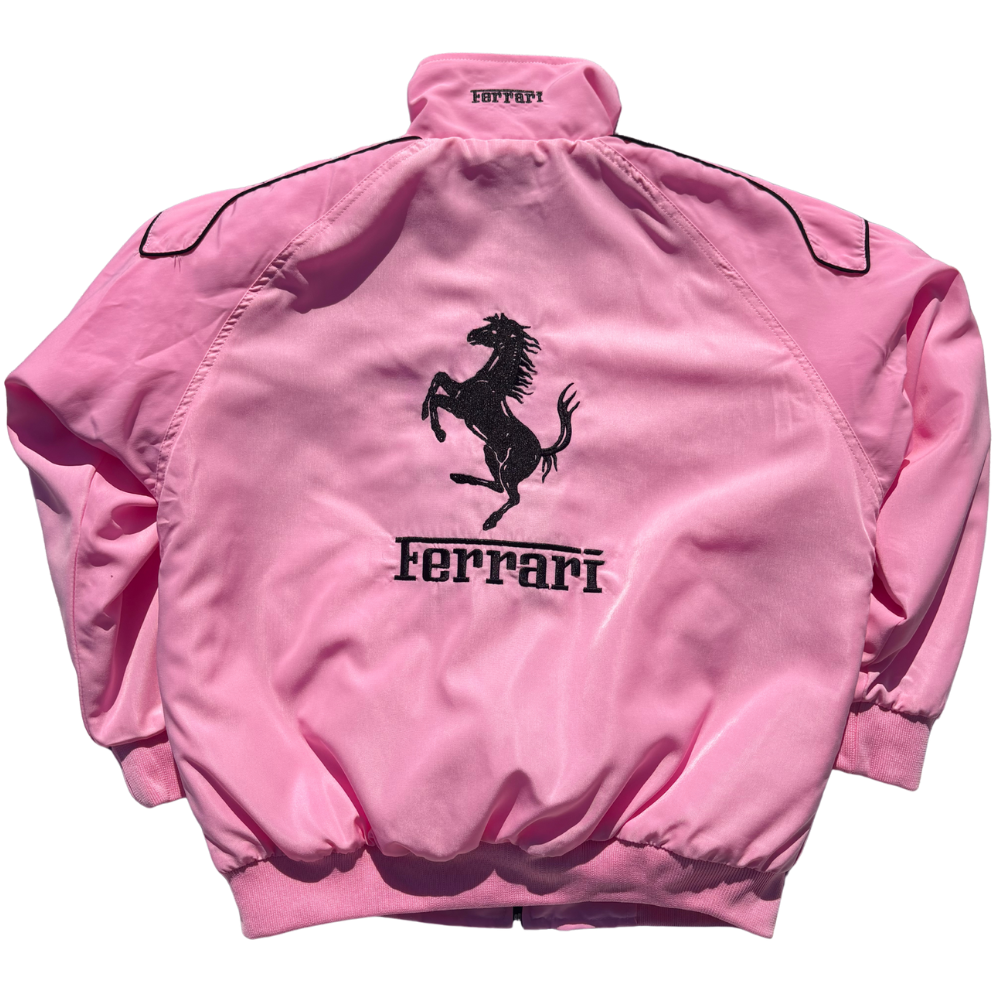 Vintage Pink Scuderia Racing Jacket | Padded Ferrari Style - Sport Idea
