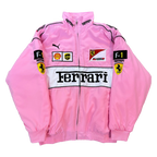 Vintage Pink Scuderia Racing Jacket | Padded Ferrari Style - Sport Idea