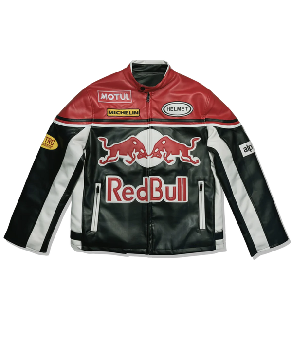 RB Racing Leather Jacket | Premium Red Bull Inspired Style - Sport Idea