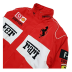 Vintage Scuderia Red-White Racing Jacket | Padded Ferrari Style - Sport Idea