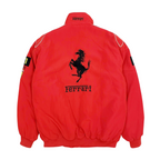 Vintage Scuderia Red-White Racing Jacket | Padded Ferrari Style - Sport Idea