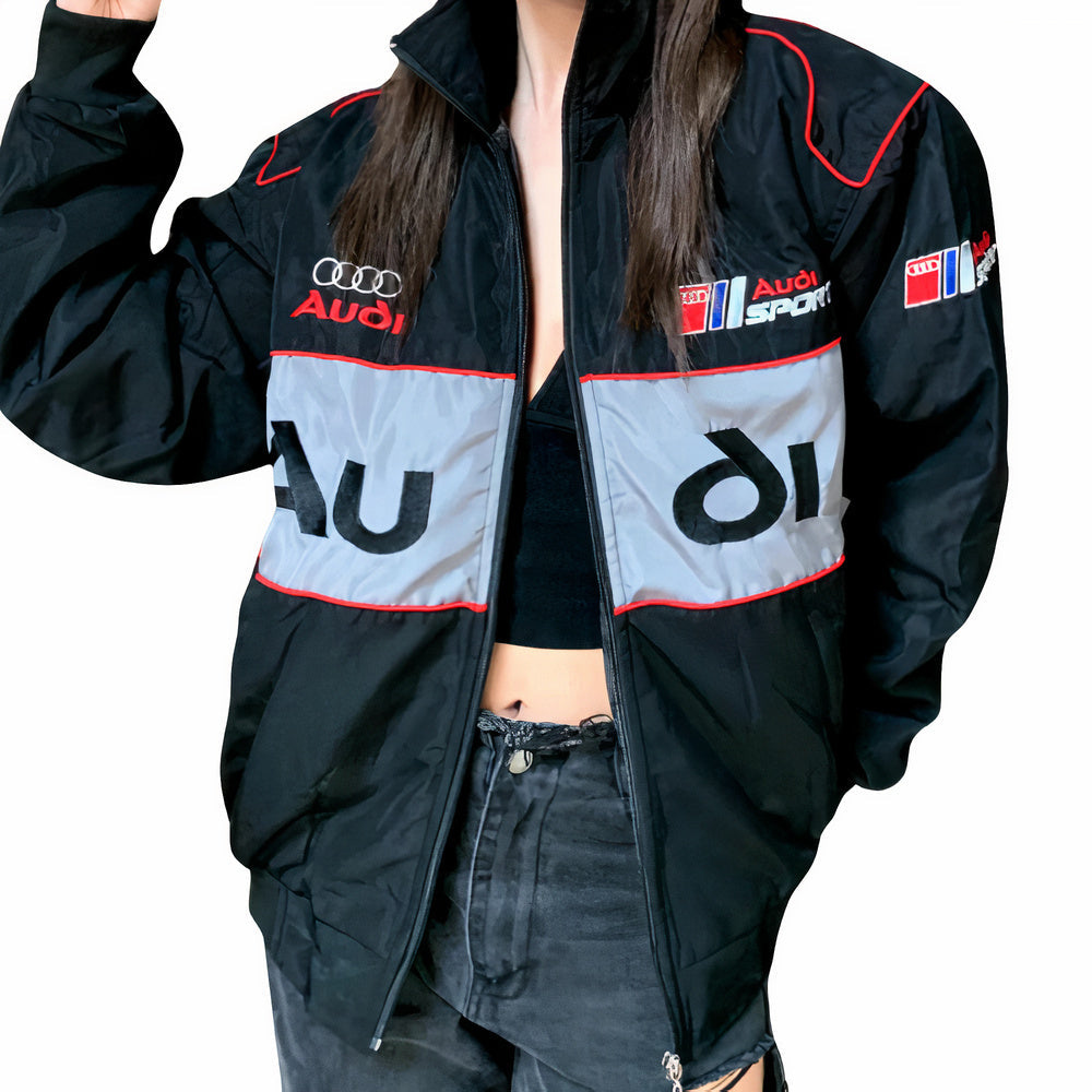 Audi Vintage Racing Jacket | Classic & Padded Motorsport Style - Sport Idea