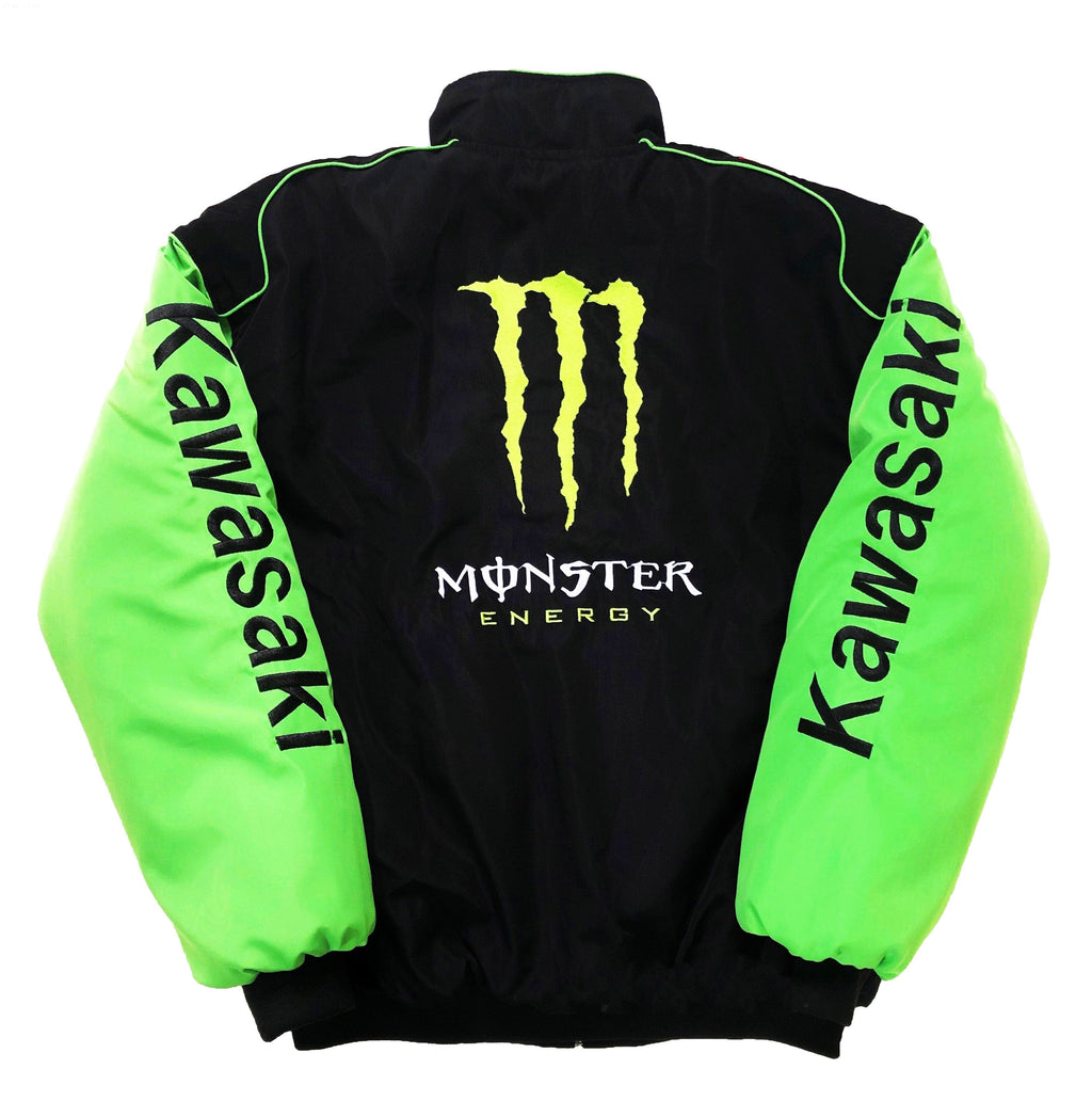 Monster Energy Vintage Racing Jacket | Classic & Padded Kawasaki Style - Sport Idea