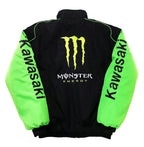 Monster Energy Vintage Racing Jacket | Classic & Padded Kawasaki Style - Sport Idea